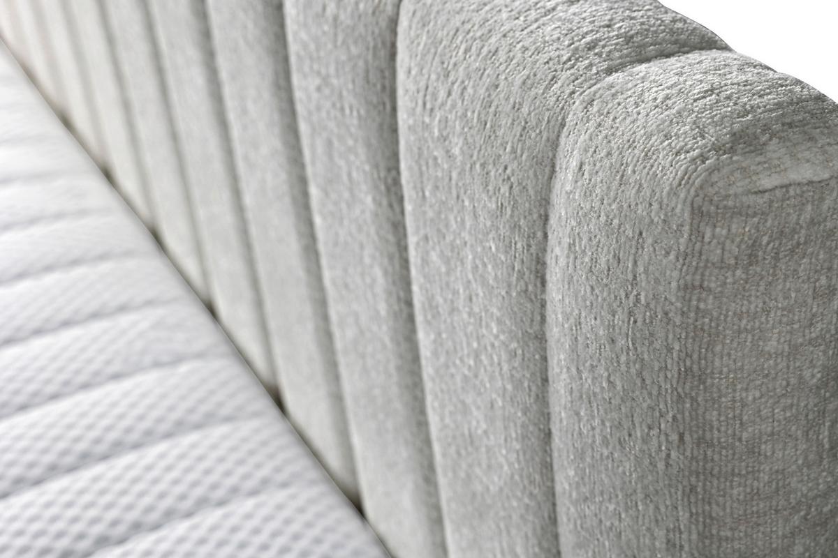 Schlafsofa Roma, Hellgrau B: 212 Cm - Hellgrau/Schwarz, Design, Holz/Holzwerkstoff (212/83/99cm) - MID.YOU