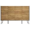 Sideboard Posseik Industrial Graphitfarben/eichef. 155 Cm - Eichefarben/Schwarz, Design, Holzwerkstoff (155/93,6/42cm) - P & B