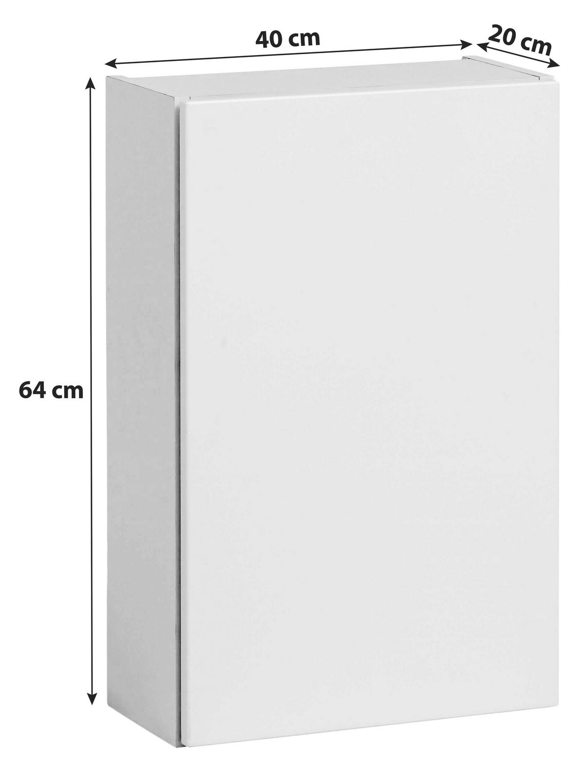 Hängeschrank Kopenhagen B: 40 cm Weiß - Weiß, KONVENTIONELL, Holzwerkstoff (40/64/20cm) - Held