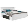 Bett Inkl. Laden + Led 180x200 Mars, Weiß/lava - Anthrazit/Weiß, MODERN, Holzwerkstoff (180/200cm) - MID.YOU