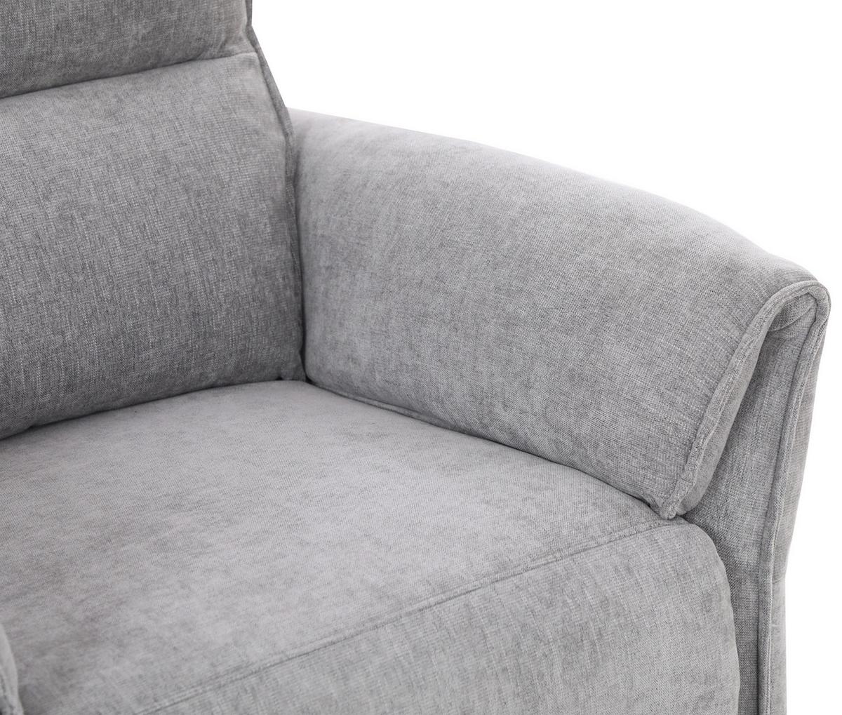 Fernsehsessel Porto - Schwarz/Grau, MODERN, Textil (86/103/92cm) - Livetastic