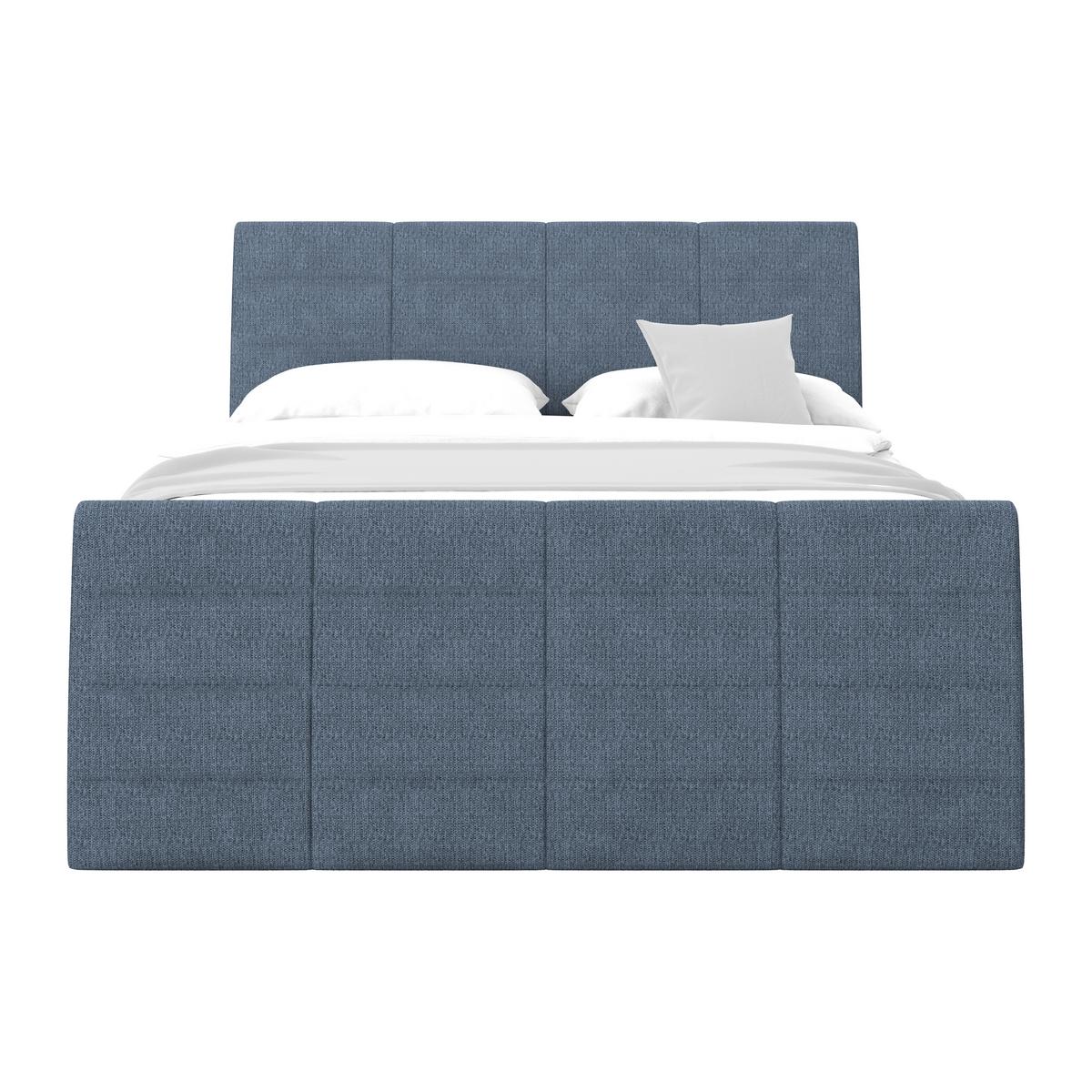 Boxspringbett Libra - Schwarz/Dunkelblau, KONVENTIONELL, Textil (180/200cm)