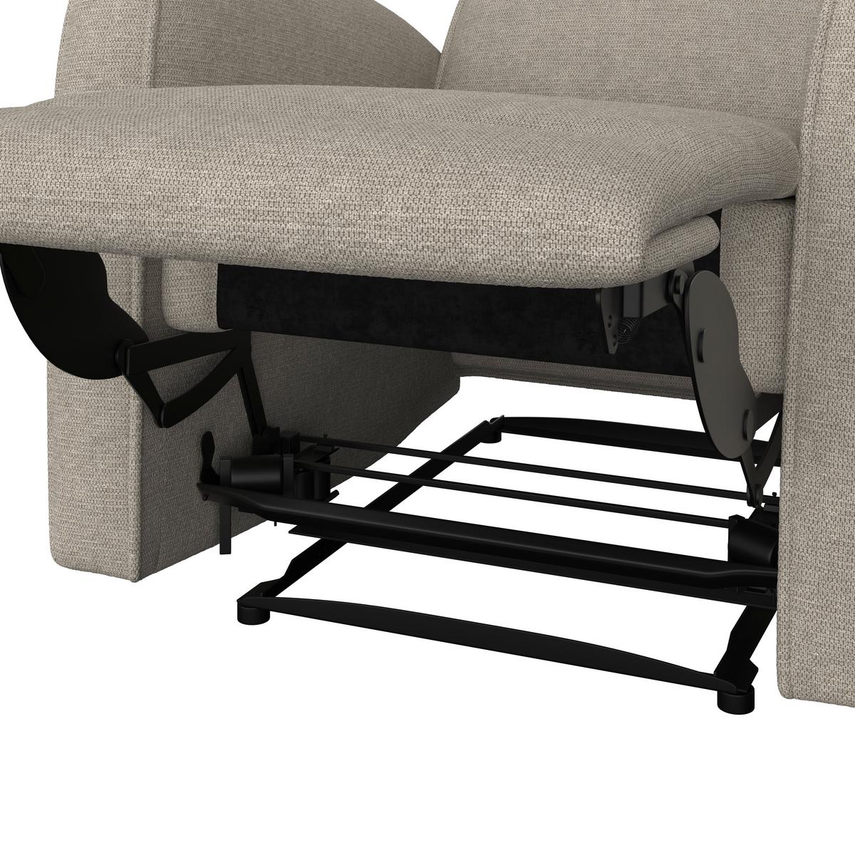 Tv-fotel Leon - világosbarna, Basics, műanyag/textil (80/102/96cm) - Best Price
