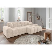 Ecksofa Bosco, Creme S: 301x152 cm - Creme/Schwarz, MODERN, Textil (301/152cm) - Livetastic