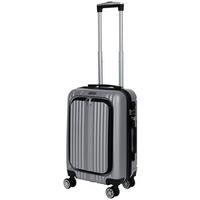 Reisekoffer Verona 4 Rollen Hartschale - Silberfarben, Design, Kunststoff/Textil (36/23/55cm) - Luca Bessoni