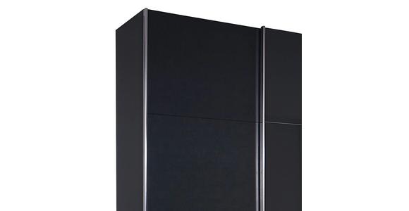 Schwebetürenschrank Mit Glas 271cm Bensheim, Graphit - Eichefarben/Graphitfarben, MODERN, Holzwerkstoff (271/211/62cm) - James Wood