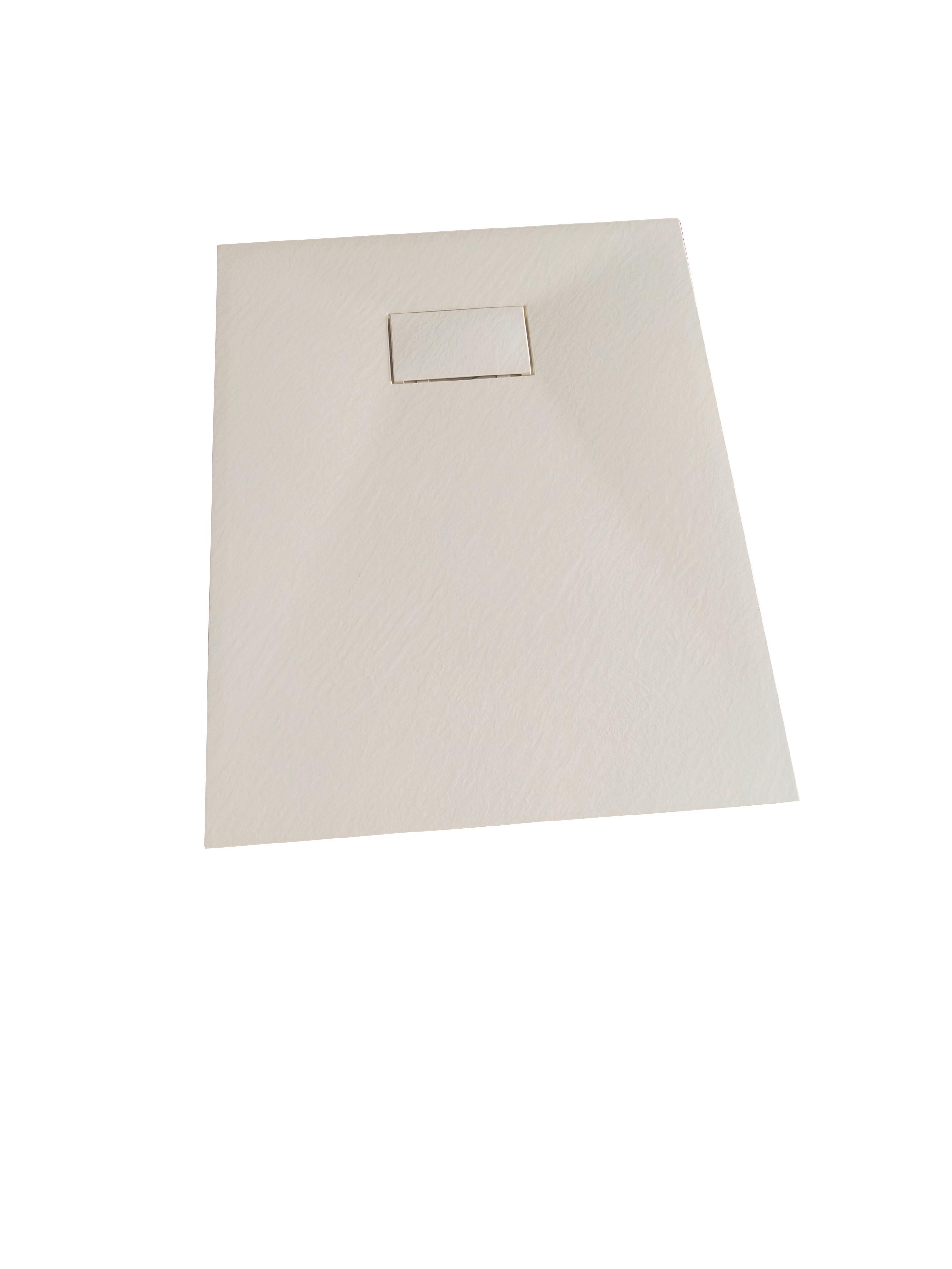 Schneidbare Duschtasse Smc 100x80 cm Grau - Weiß, Basics, Kunststoff (100/80/2,6cm)