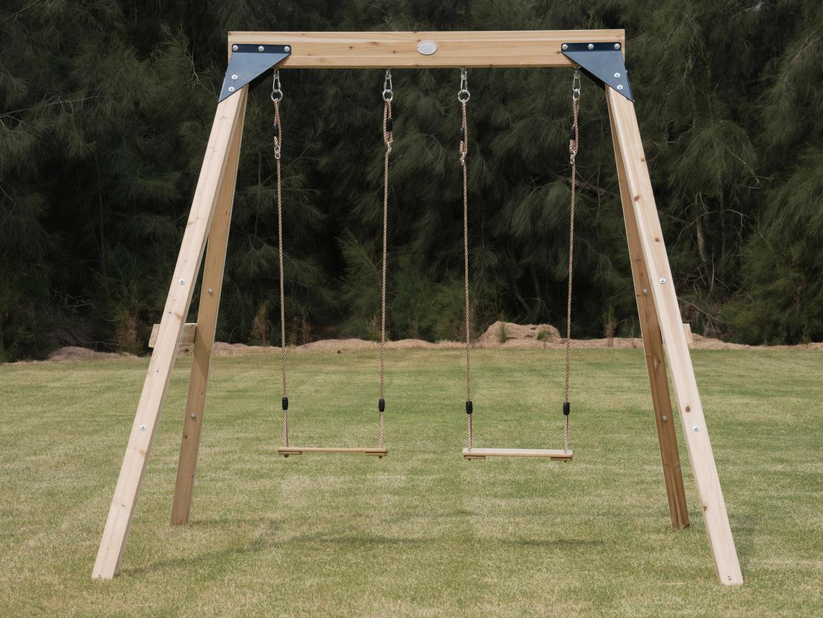 Schaukel A030.511.00 - Braun, KONVENTIONELL, Holz/Metall (224/208/186cm) - Ambia Garden
