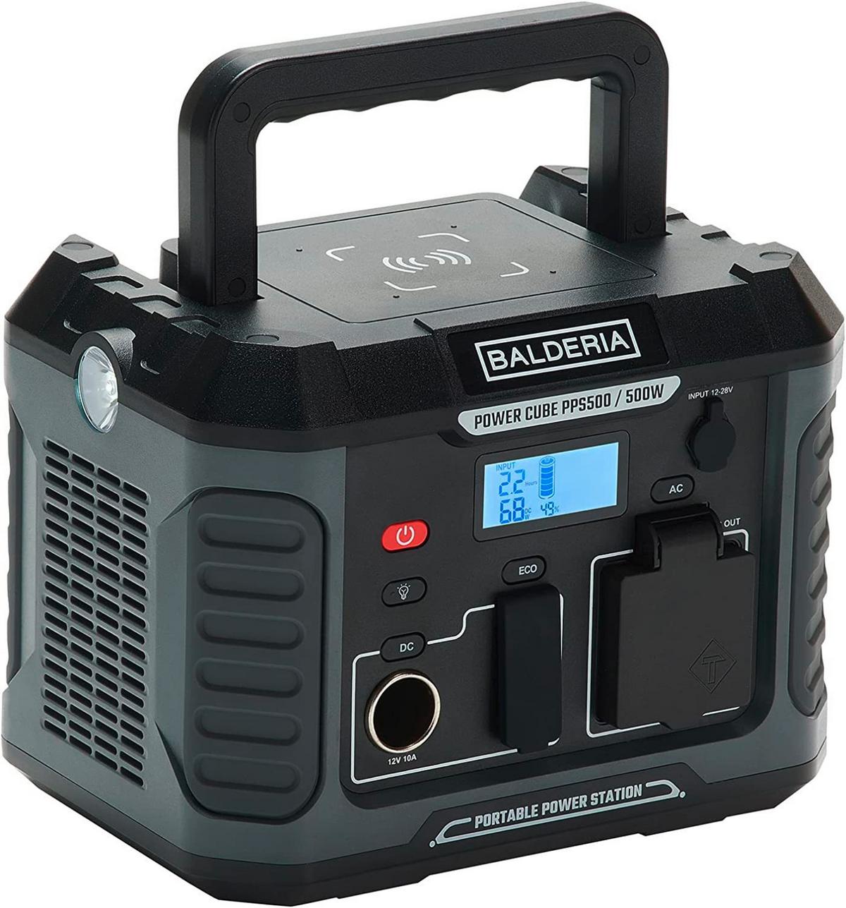 Powerstation Balderia Powercube - Schwarz/Grau, Trend, Kunststoff (23/18/17cm)