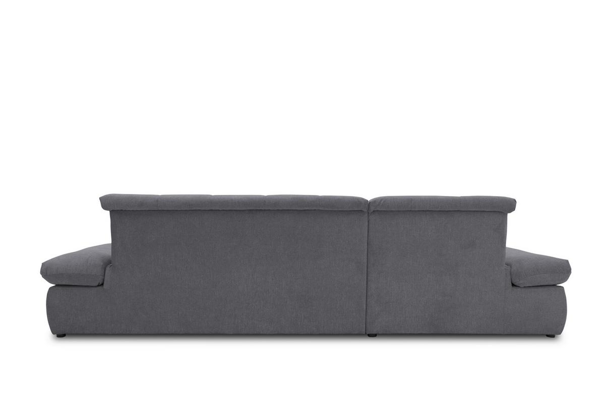 Ecksofa Mit Schlaffunktion Moric Dunkelgrau Mikrofaser - Chromfarben/Dunkelgrau, KONVENTIONELL, Textil (172/300cm) - MID.YOU