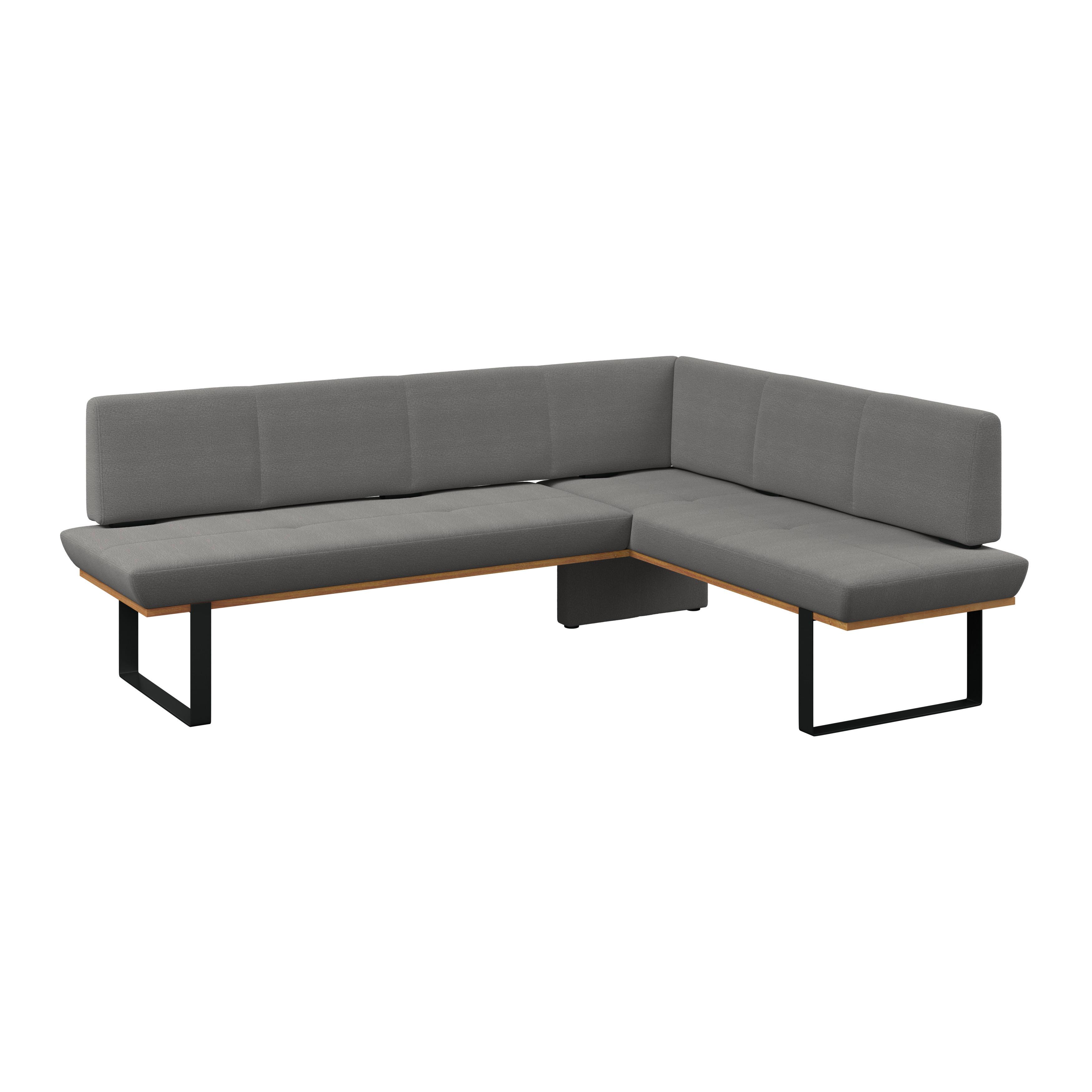 Eckbank Tristan Webstoff anthrazit,S:245x175cm - Anthrazit/Schwarz, MODERN, Holz/Textil (245/175cm) - James Wood