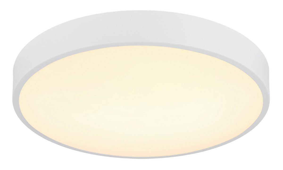 Led-deckenleuchte Weiß, 24w - Opal/Weiß, Basics, Kunststoff/Metall (37,8/7cm) - Globo