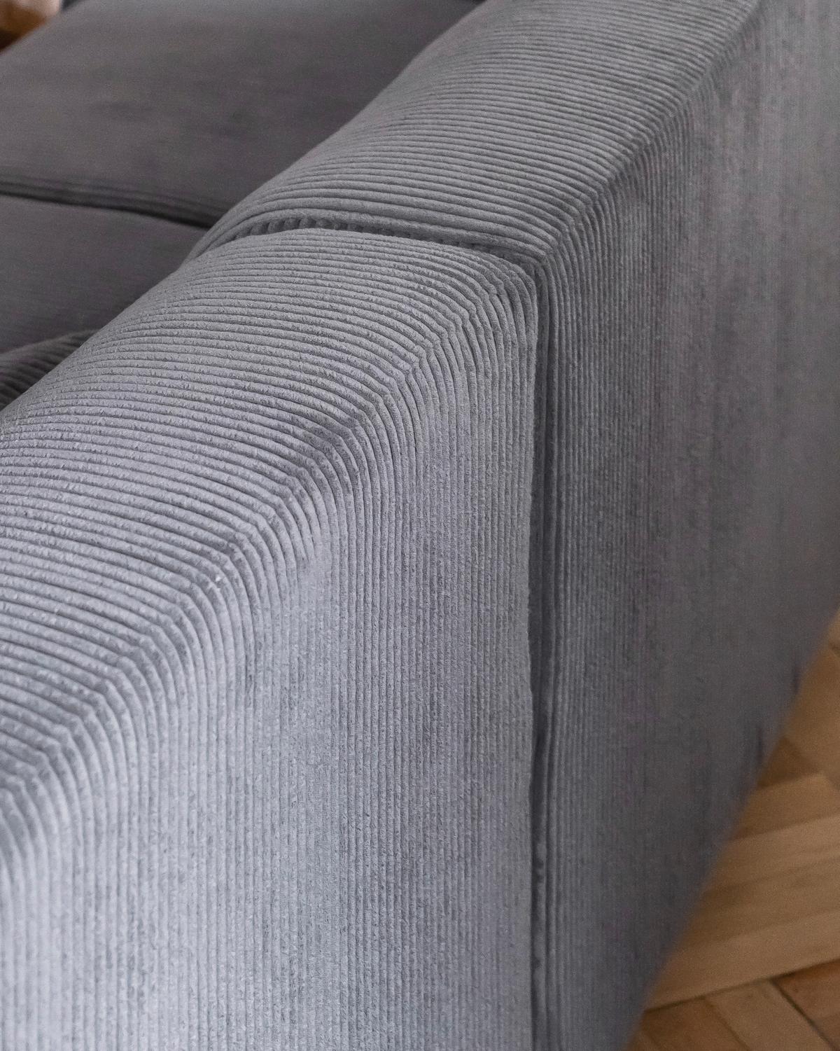 Ecksofa Cuddly Mia Hellgrau S: 260x165 cm - Hellgrau/Schwarz, Textil (260/165cm) - MID.YOU