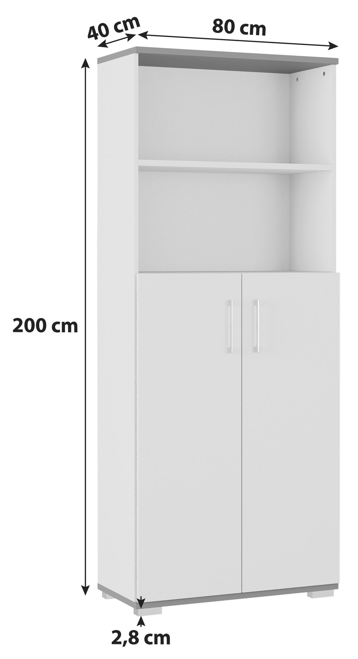 Aktenschrank Gw-Profi Graphitfarben/Grau B: 80 cm - Graphitfarben/Grau, KONVENTIONELL, Holzwerkstoff (80/200/40cm) - Germania