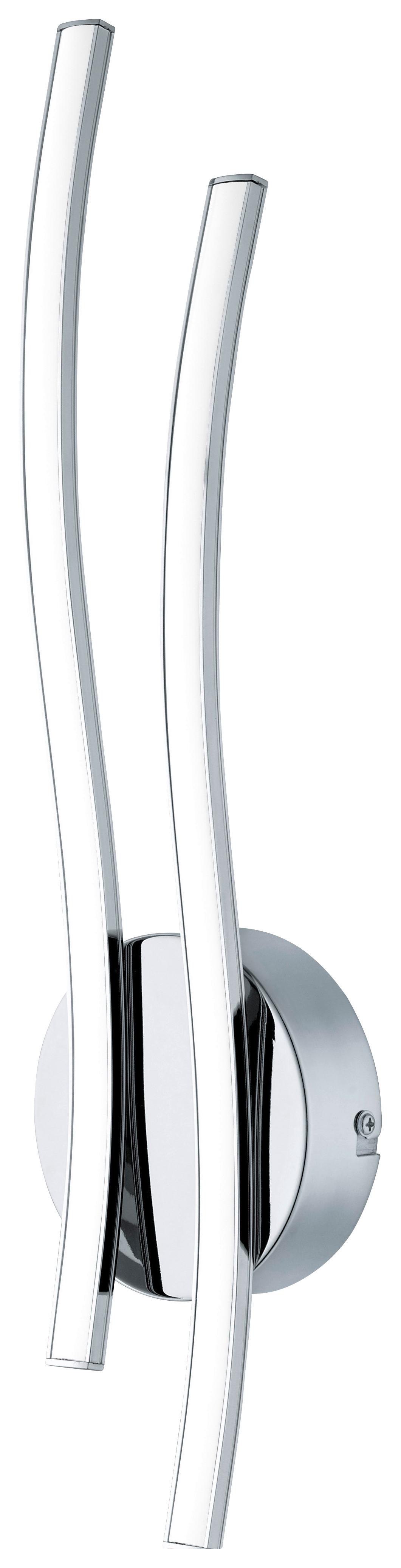 LED-Wandleuchte Valmora 2-Flammig - Chromfarben/Weiß, MODERN, Kunststoff/Metall (11,5cm)