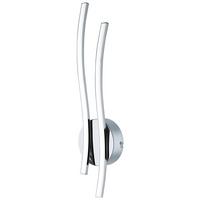 Led-wandleuchte Valmora 2-Flammig - Chromfarben/Weiß, MODERN, Kunststoff/Metall (11,5cm)