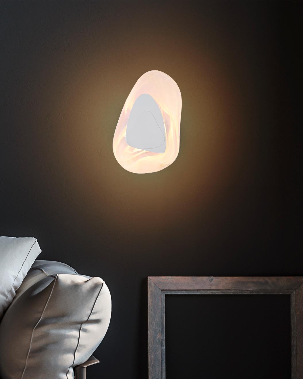 LED-Wandleuchte 78411w Dorsey - Klar/Weiß, Design, Glas/Metall (20,3/31,5cm) - Globo