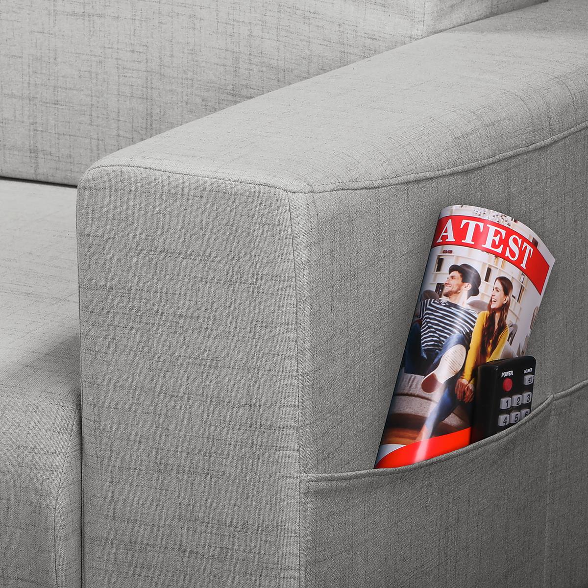 Ecksofa Bella Grau S: 257x174 cm - Wengefarben/Grau, Design, Textil (257/174cm) - Livetastic