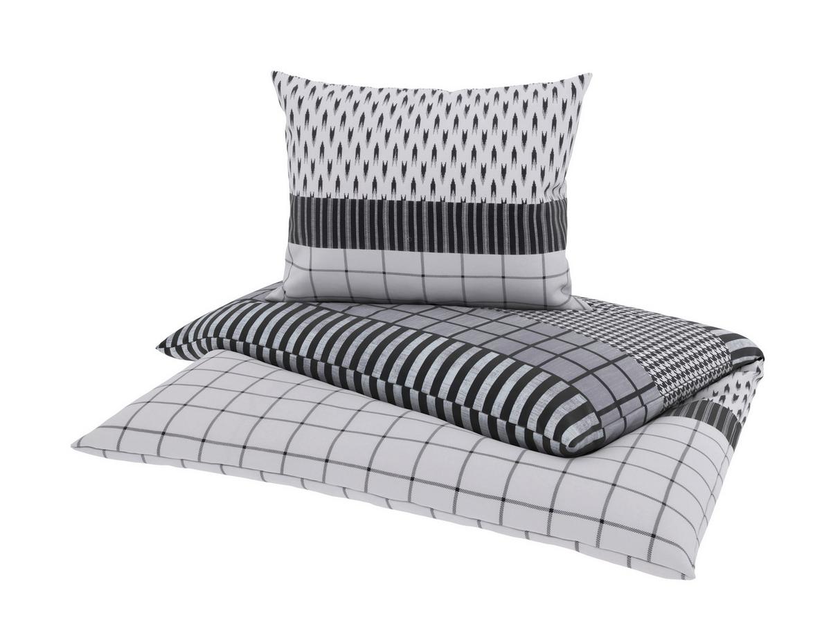 Bettwäsche Tiffany - Schwarz/Weiß, MODERN, Textil - Luca Bessoni