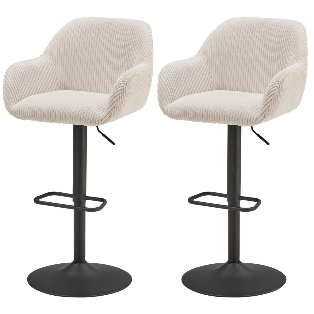 Barhocker-Set höhenverstellbar Kiana Beige