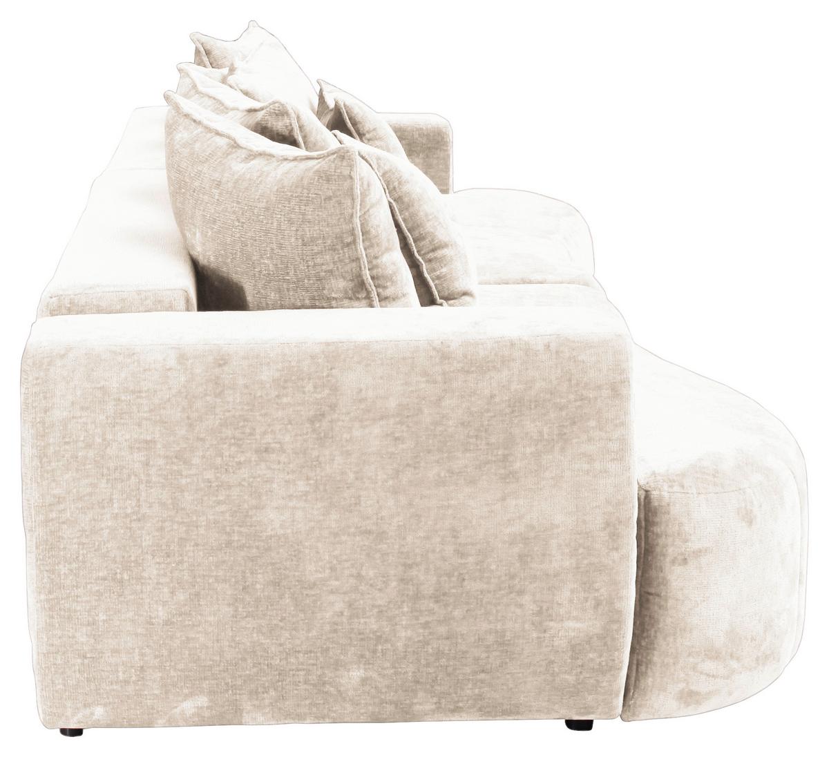 Boxspringsofa Berg - Beige/Schwarz, Trend, Textil (292/71-99/127cm) - Livetastic