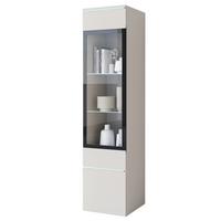 Vitrína Vera, béžová, š: 30 cm - sivá/kašmírová, Design, kompozitné drevo/plast (30/130/33cm) - P & B
