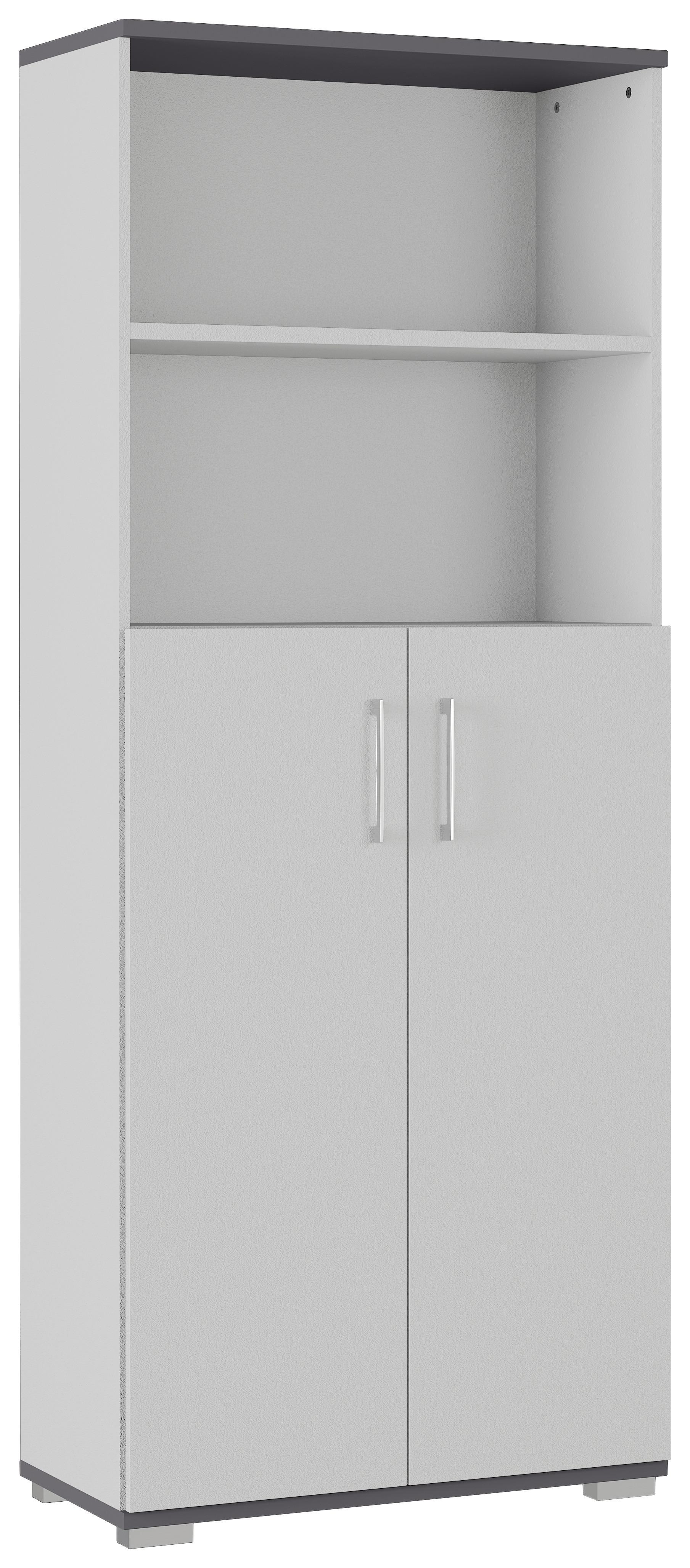 Aktenschrank Gw-profi Graphitfarben/grau B: 80 Cm - Graphitfarben/Grau, KONVENTIONELL, Holzwerkstoff (80/200/40cm) - Germania