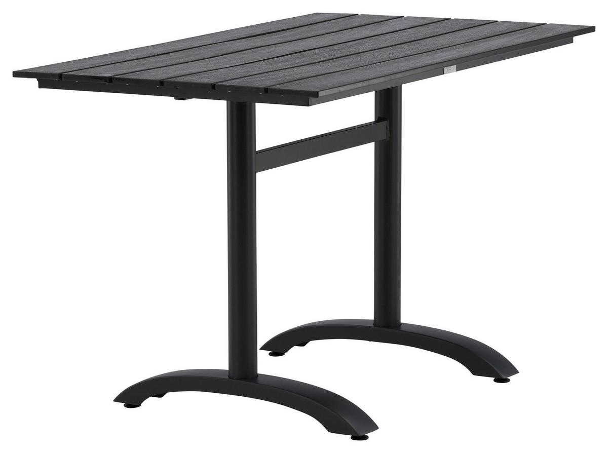 Gartentisch Denver - Schwarz, KONVENTIONELL, Metall (120/70/74cm) - Gardenson