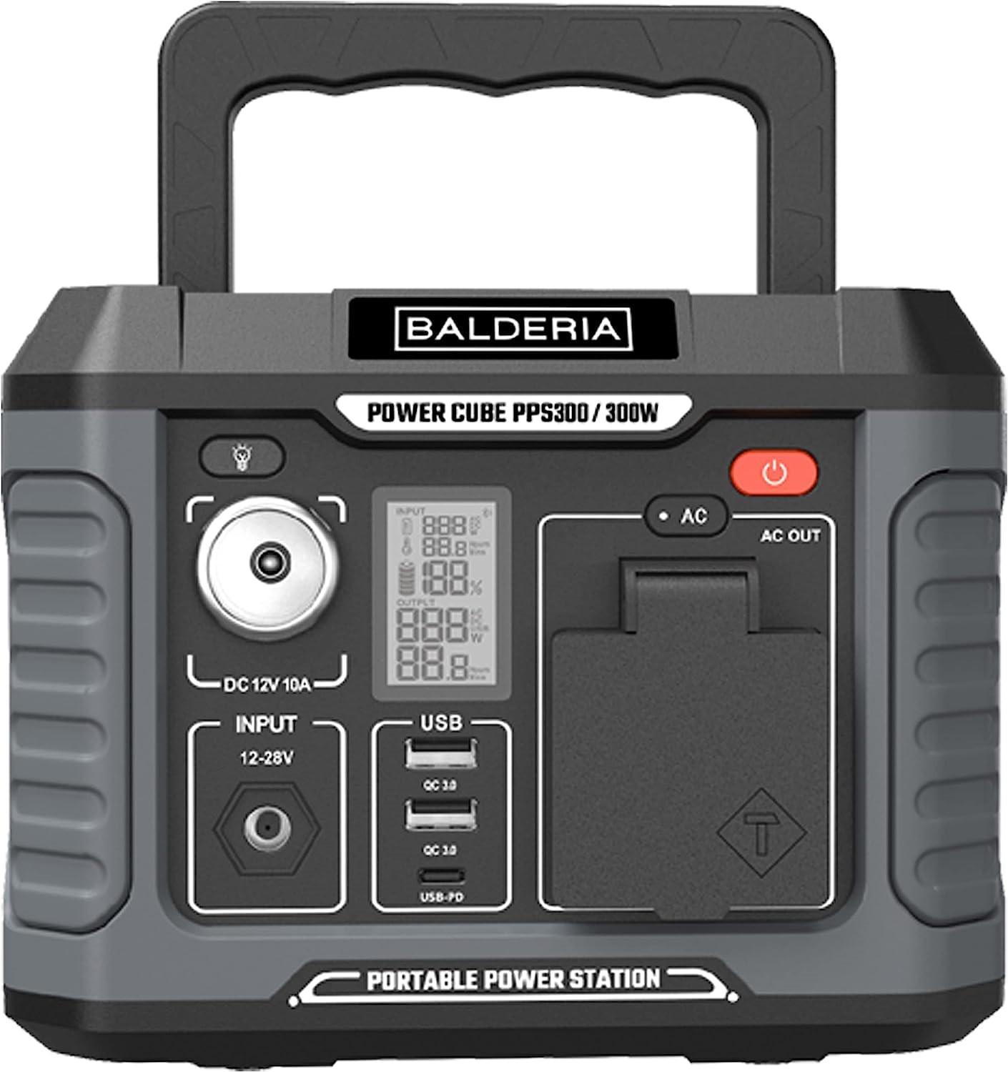 Powerstation Balderia Powercube - Schwarz/Grau, Trend, Kunststoff (19,2/14,8/14,2cm)