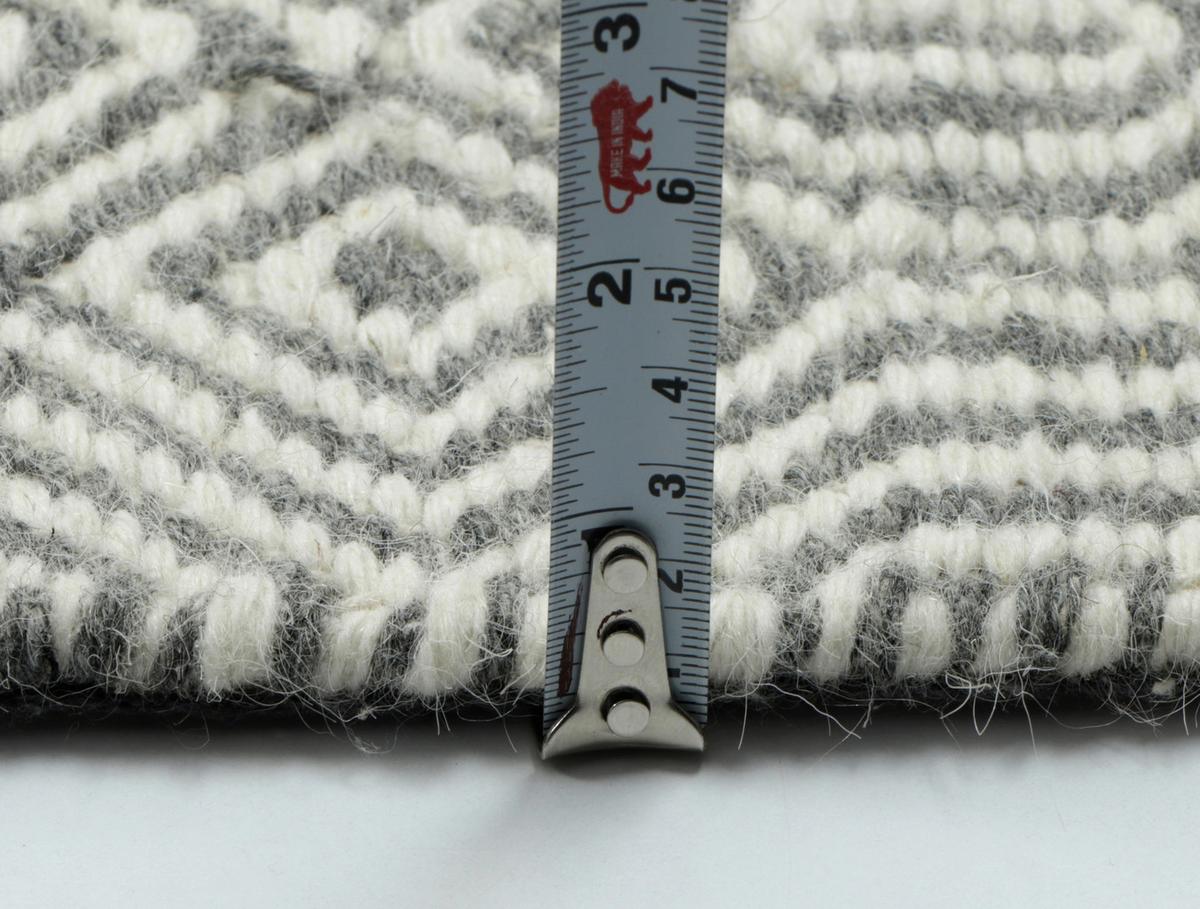 Wollteppich Kiana Mit Grauer Naturfarbe - Grau, Basics, Textil (190/290cm)