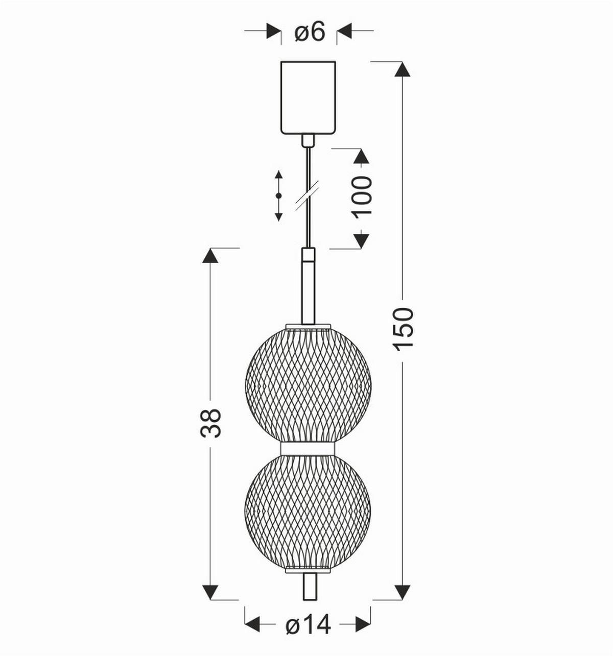 LED-Pendelleuchte 32-35356 Puma - Schwarz/Weiß, Design, Kunststoff/Metall (14/14/150cm)