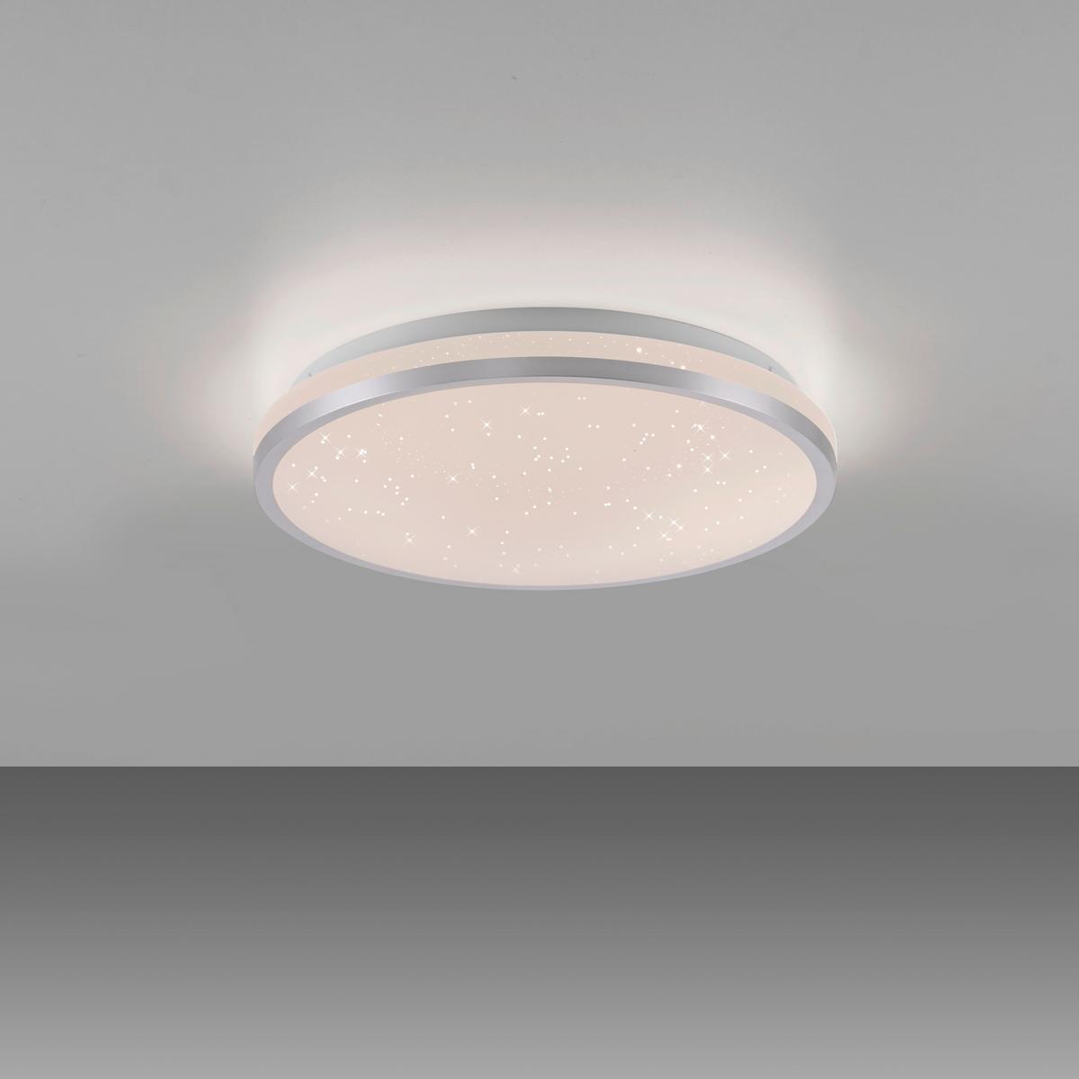 LED-Deckenleuchte, 3000k 14293-21 - Silberfarben, Basics, Kunststoff/Metall (28/28/6,5cm)