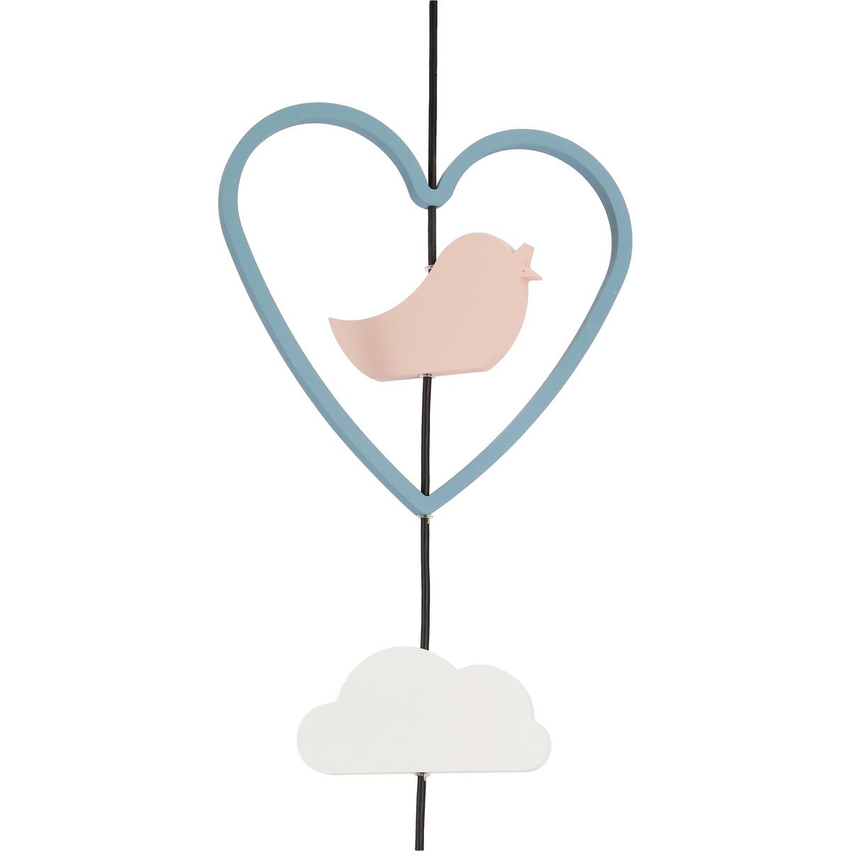 Kinderhängeleuchte 33-27528 Trio Shs - Multicolor, Basics, Holzwerkstoff/Metall (100/36/100cm)