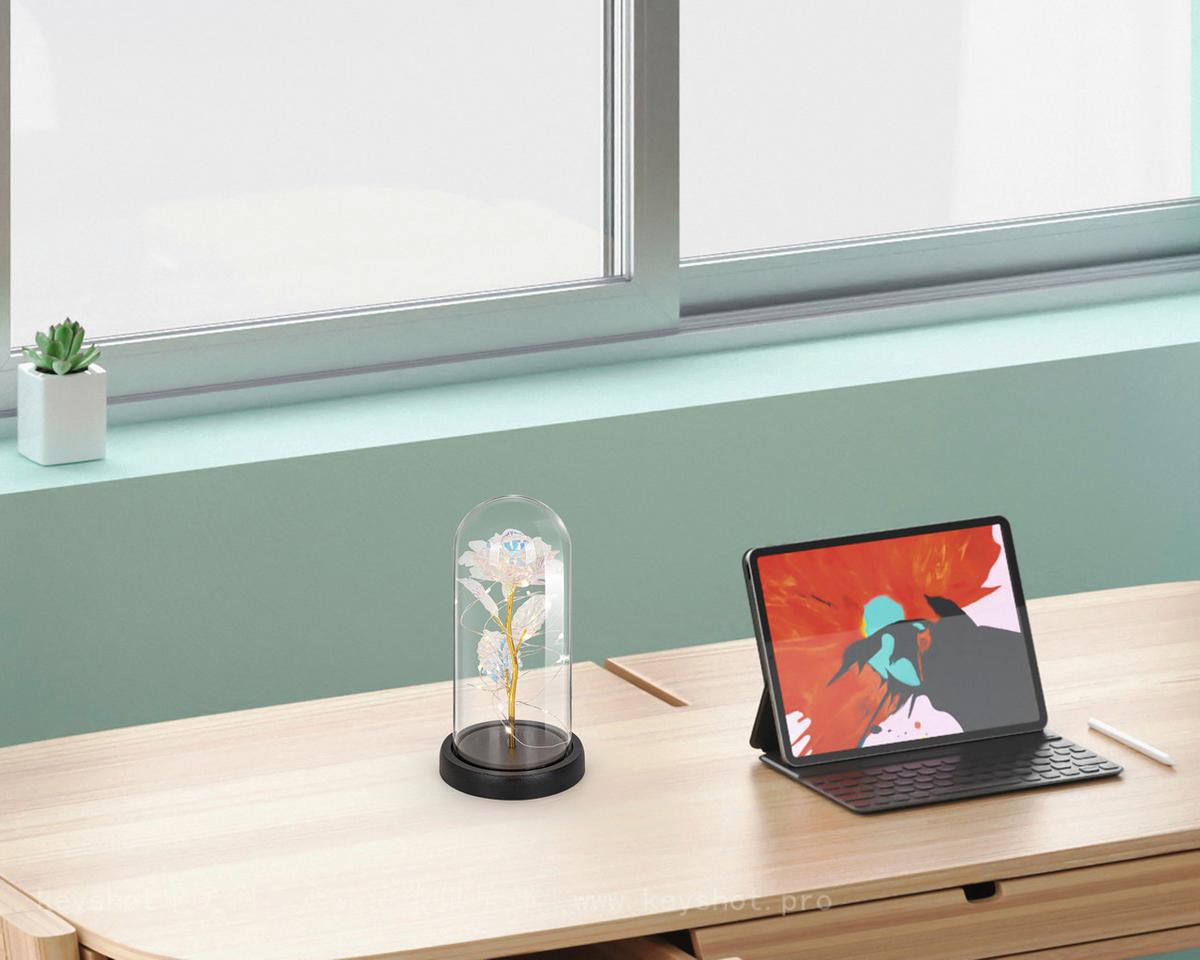 DEKORAČNÍ LED SVÍTIDLO FLOWI - černá/průhledné, Moderní, plast (11cm) - Mömax