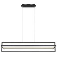 Hängeleuchte 67195h - Opal/Schwarz, Trend, Kunststoff/Metall (102/18/120cm) - Globo