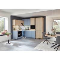 Eckküche Sidney/Singapur - Sandfarben/Blau, Basics, Holzwerkstoff (185/288cm) - Vertico