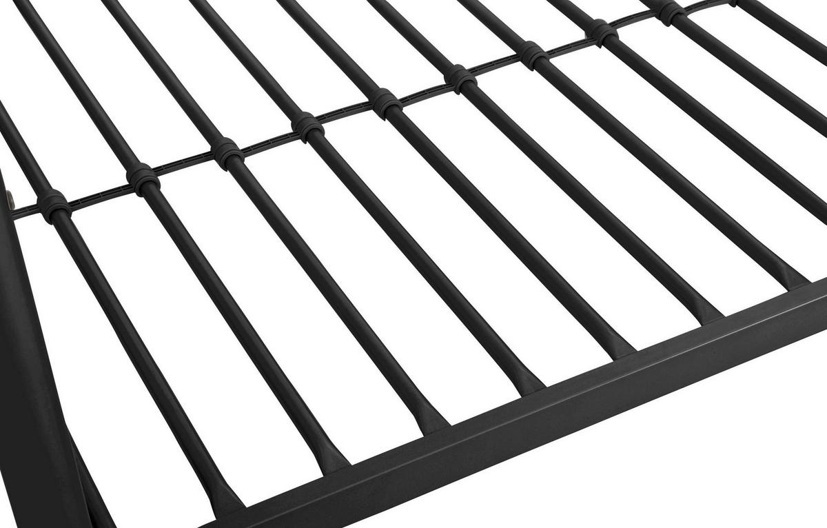 ETAGENBETT Rosie Schwarz 90x200cm - Schwarz, Design, Metall (90/200cm) - MID.YOU