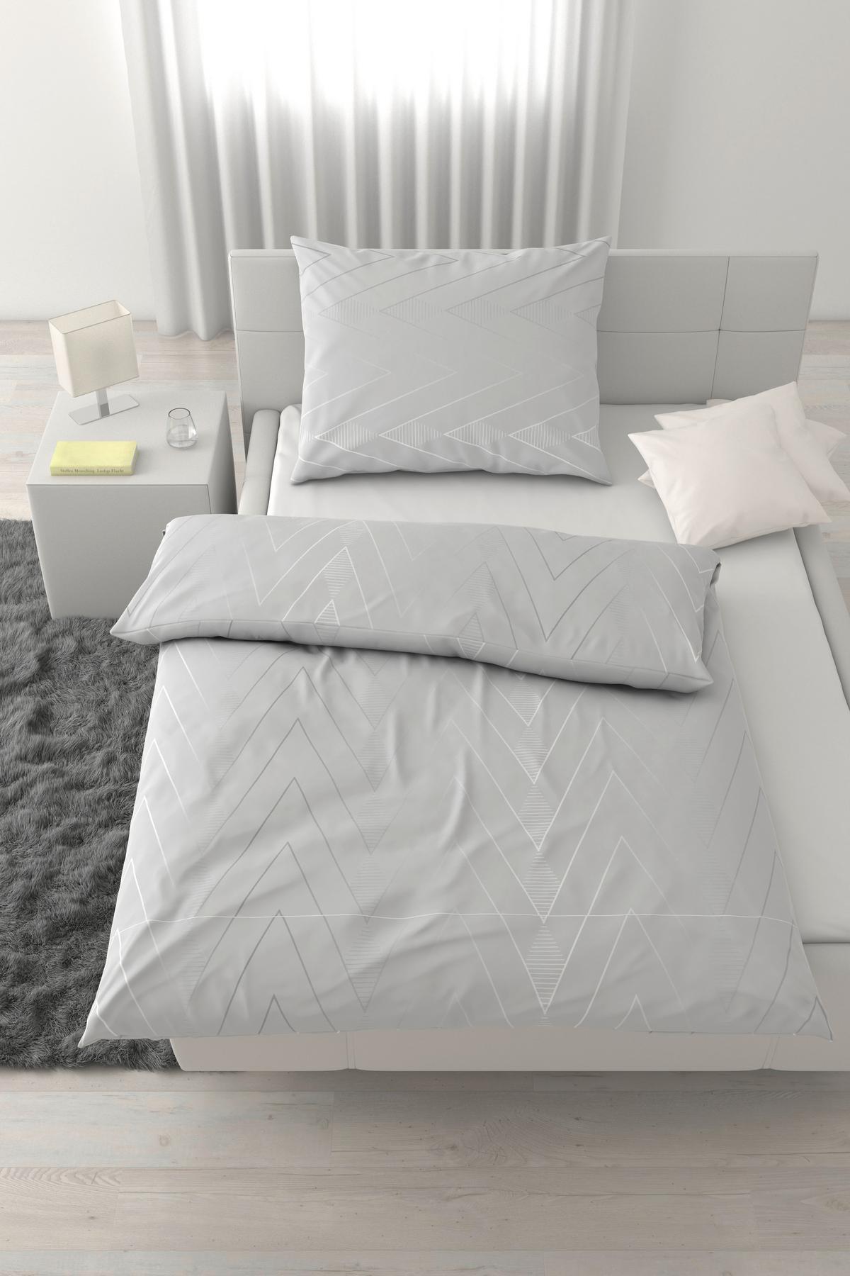POVLEČENÍ DOHA - světle šedá, textil (140/200cm) - Mömax