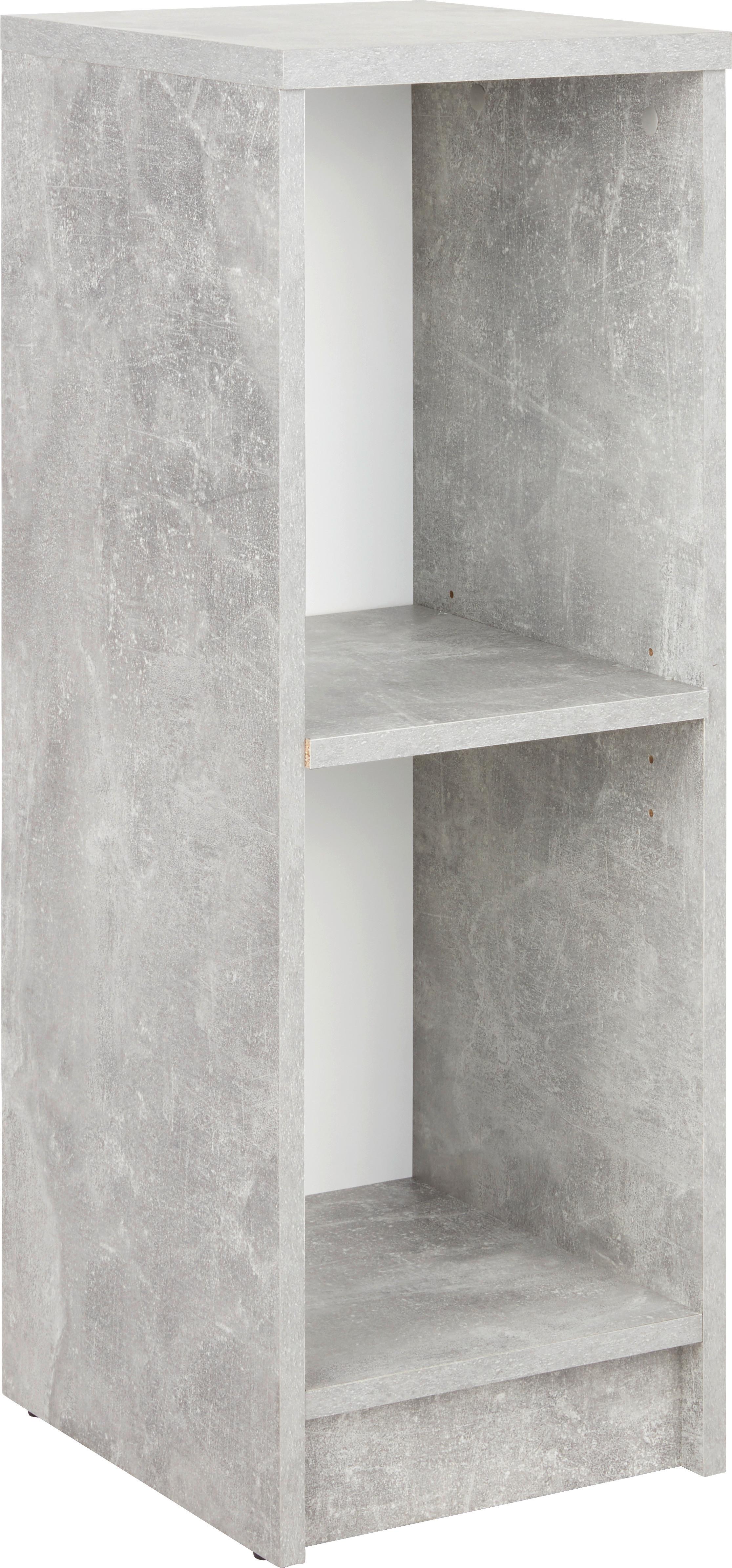 Regal 4-You New B 30 cm, Betonoptik - Schwarz/Weiß, MODERN, Holzwerkstoff (30/85,5/34,6cm)
