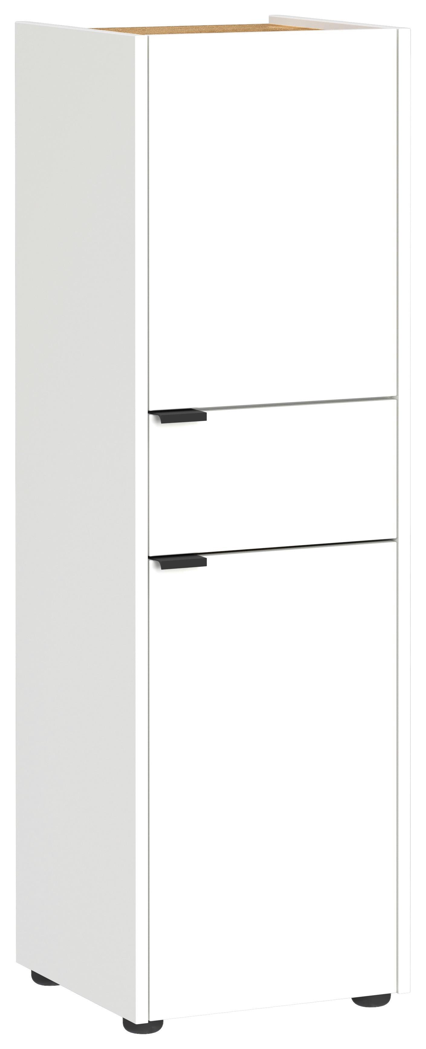 Midischrank Gw-Forano - Eichefarben/Schwarz, MODERN, Holzwerkstoff (34/111/34cm) - Germania