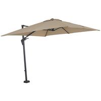 Ampelschirm Bl: 300x300 cm Mit Schirmständer Anthrazit/Taupe - Taupe/Anthrazit, MODERN, Textil/Metall (250/250cm) - Siena Garden