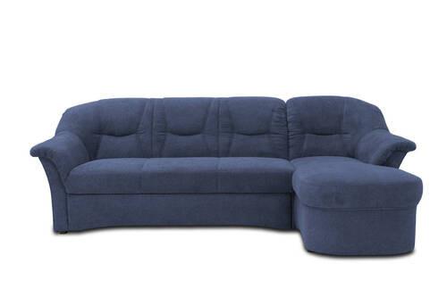 Ecksofa Sarafina - Schwarz/Dunkelblau, KONVENTIONELL, Textil (232/146cm) - MID.YOU