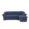 Ecksofa Sarafina - Schwarz/Dunkelblau, KONVENTIONELL, Textil (232/146cm) - MID.YOU