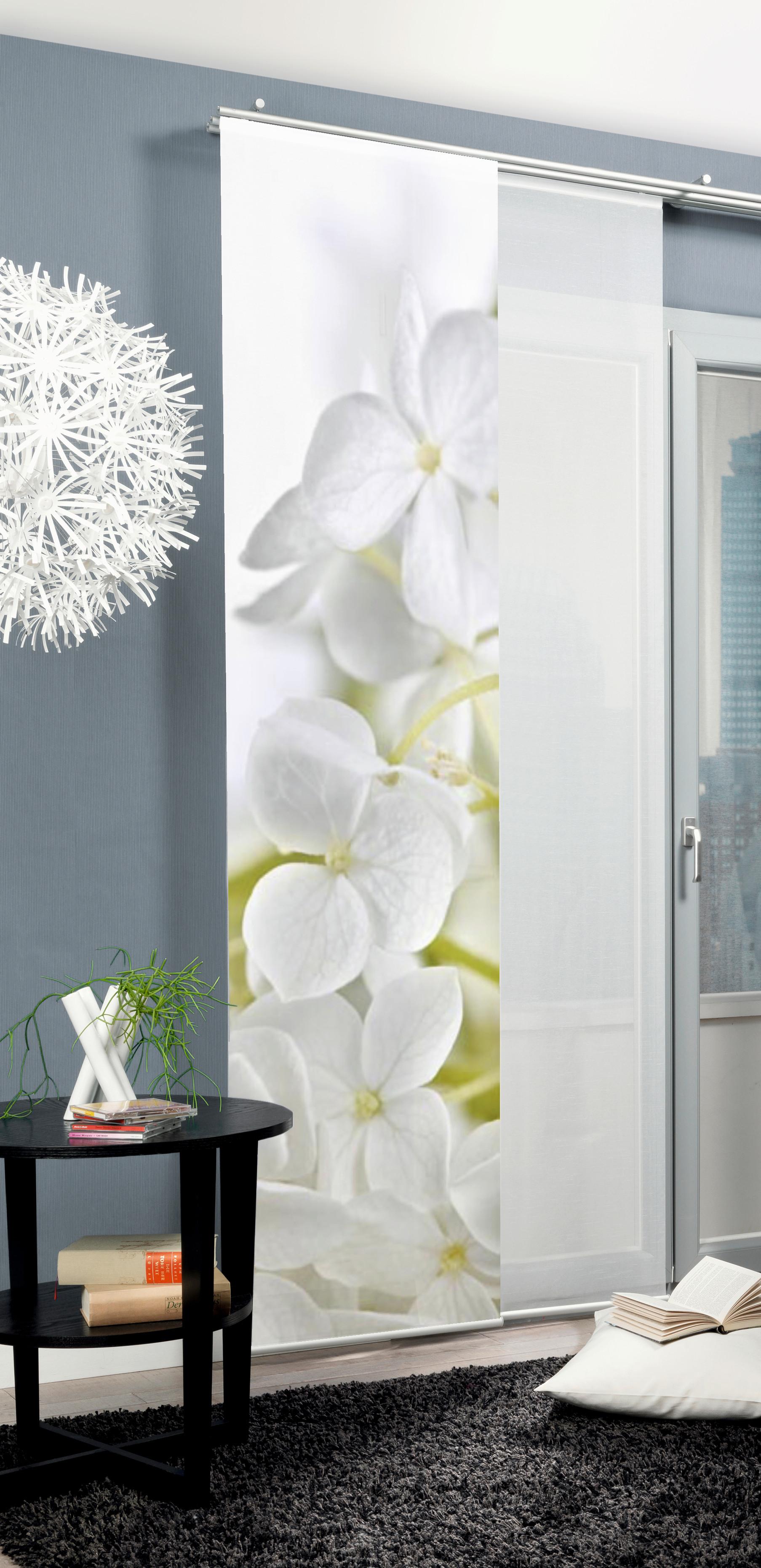 Flächenvorhang Weiß 60/245 cm - Weiß, Natur, Textil (60/245cm) - Schmidt W. Gmbh