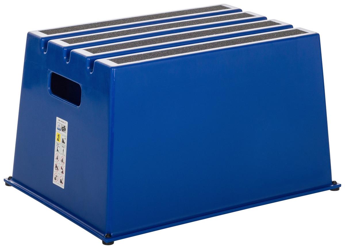 Tritthocker Tio-E1 - Blau, Basics, Kunststoff (52,5/31/37,5cm) - MID.YOU