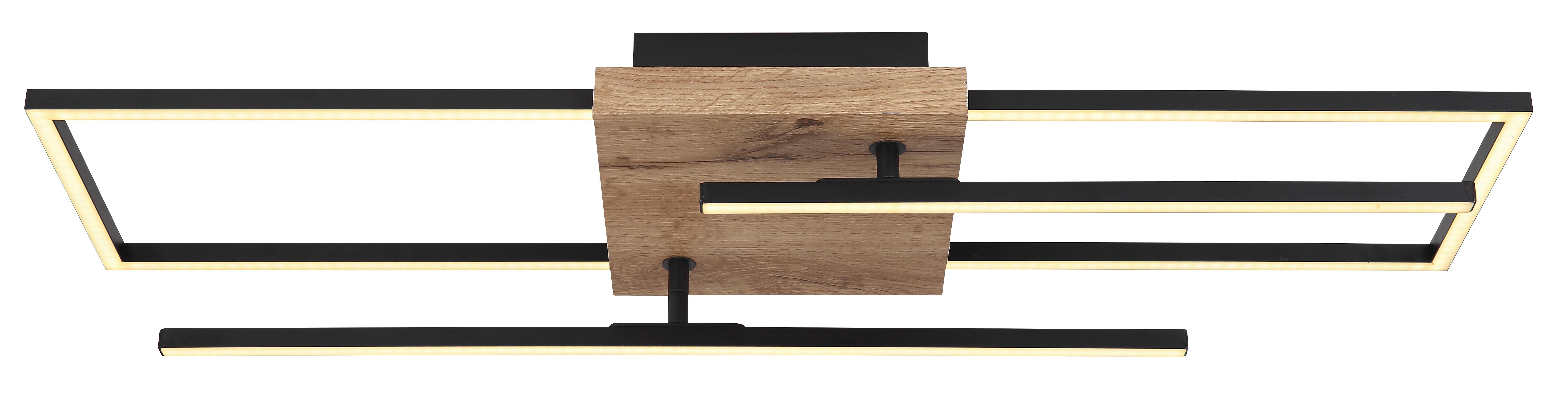 LED-Deckenleuchte 67276-24 - Dunkelbraun/Opal, Design, Holzwerkstoff/Kunststoff (80/20/11,5cm) - Globo