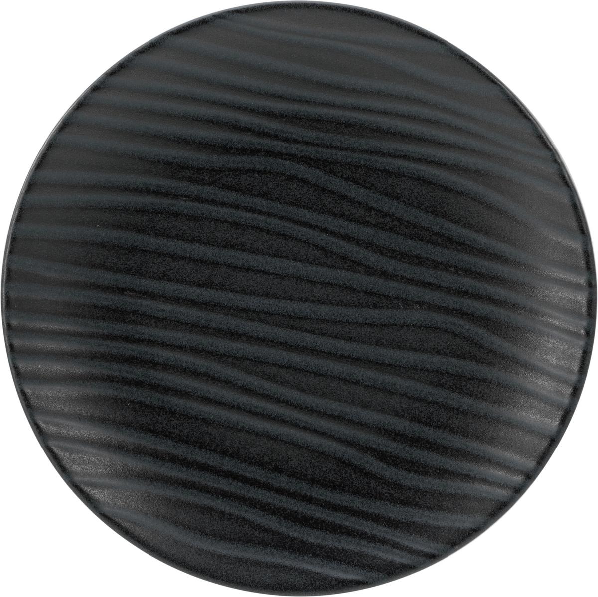 Kombiservice Waves Anthrazit 16--Teilig - Anthrazit, Basics, Keramik - Creatable