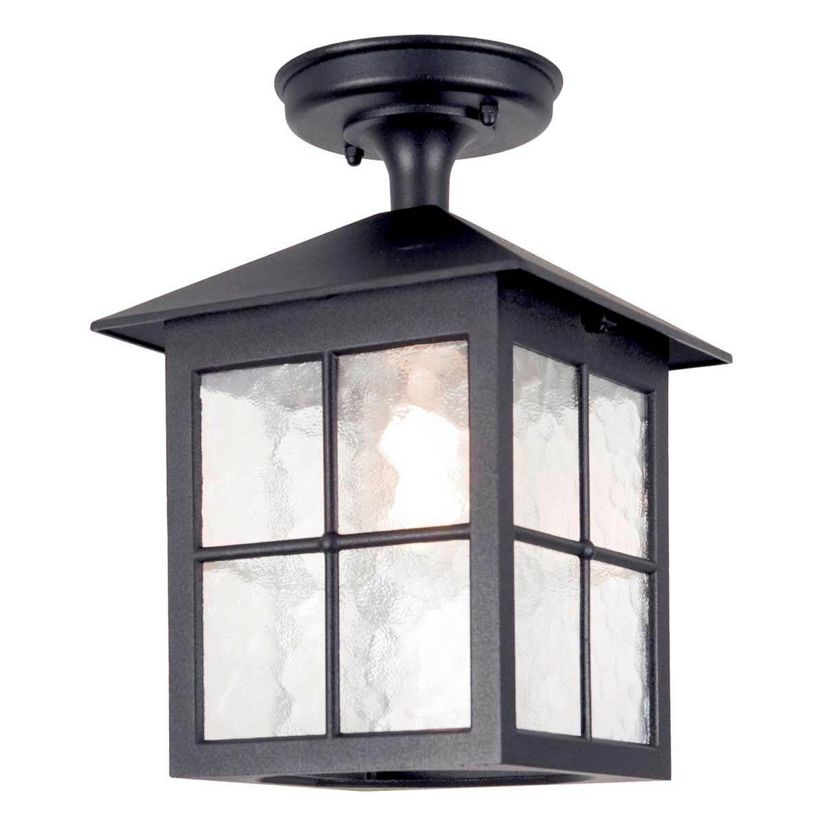 AUSSENDECKENLEUCHTE BL18A-BLACK - Schwarz, KONVENTIONELL, Glas/Metall (28/18,5/18,5cm) - Elstead Lighting