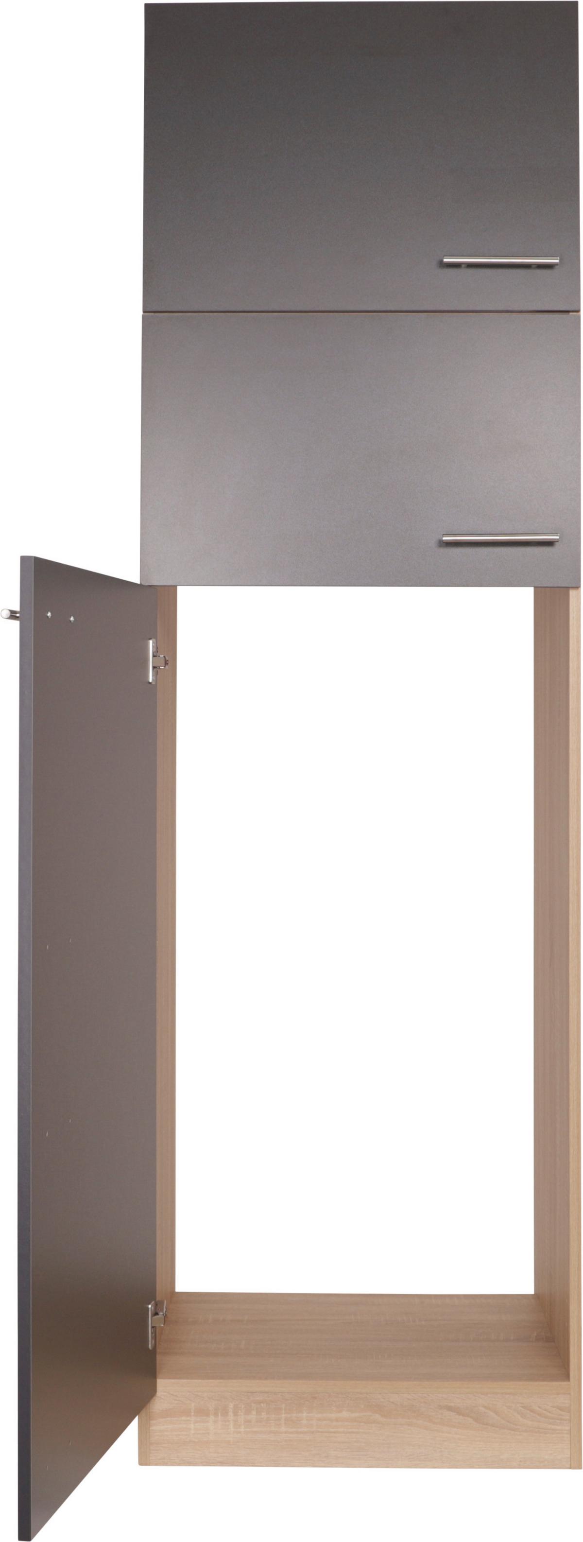 Geräteumbauschrank Merle Grau, Eiche Dekor B:60cm - Eichefarben/Grau, Basics, Holzwerkstoff (60/200/60cm) - Respekta