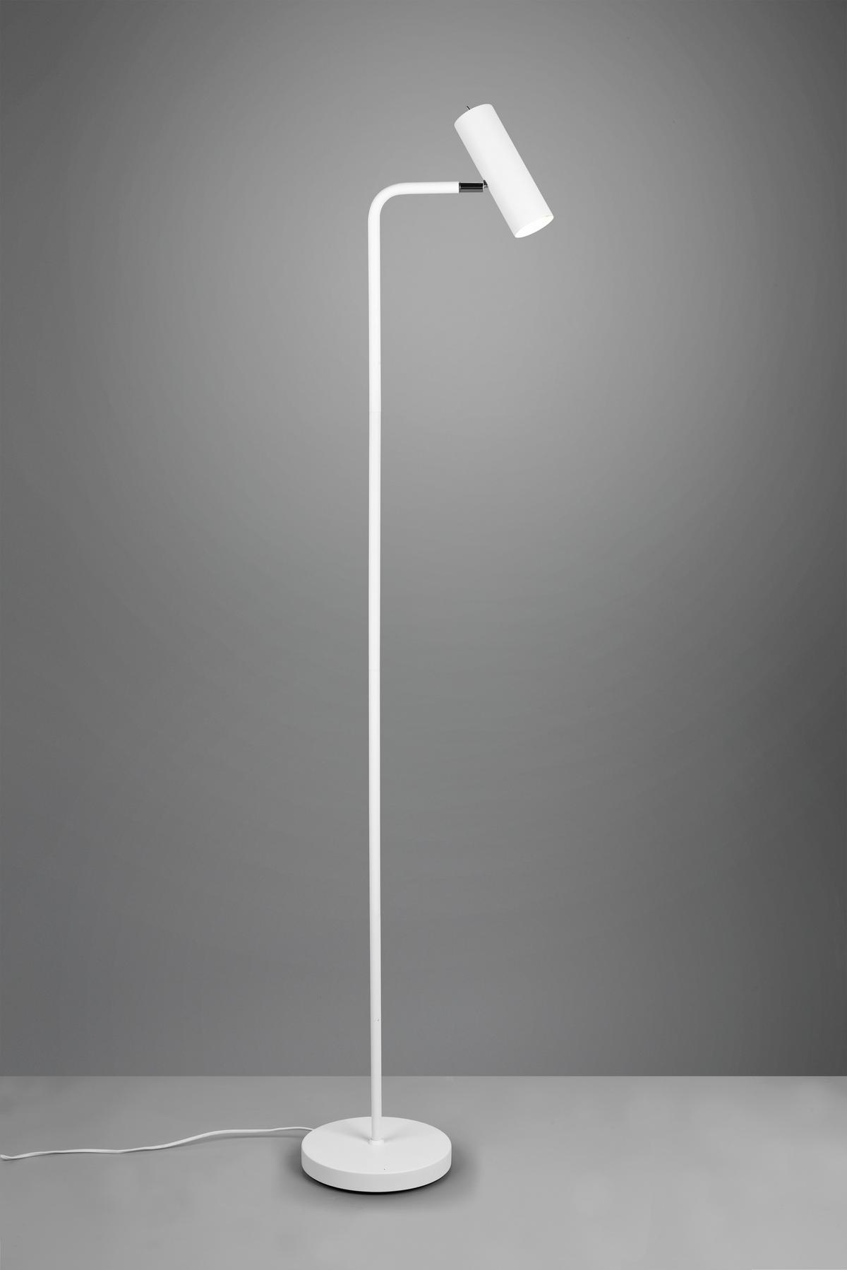 Stehlampe Marley Weiß verstellbar - Weiß, Basics, Metall (23/151cm) - Trio Leuchten